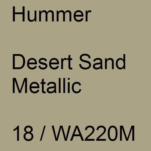 Hummer, Desert Sand Metallic, 18 / WA220M.